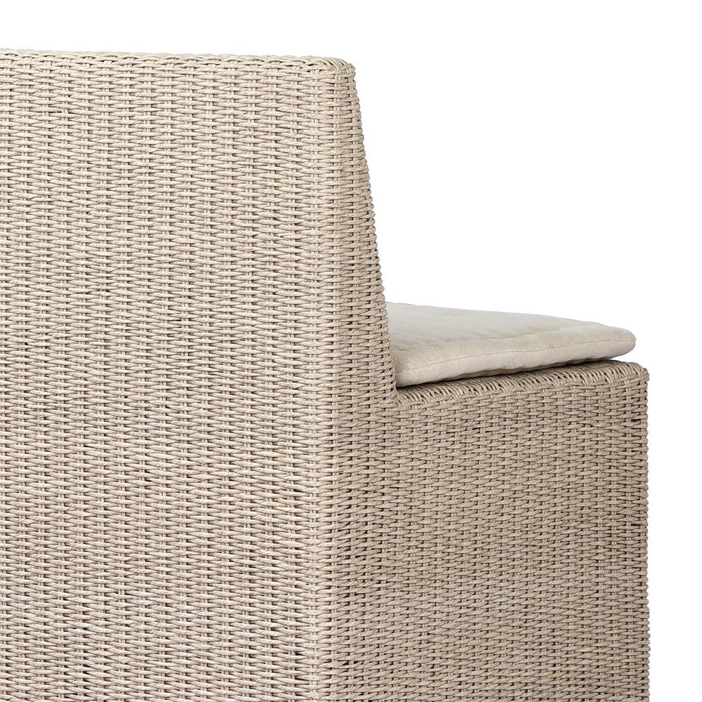 Four Hands - Amber Lewis x Four Hands - Senna Outdoor Dining Bench 49" - Vintage White - 250601-002_CLOSEOUT view 6