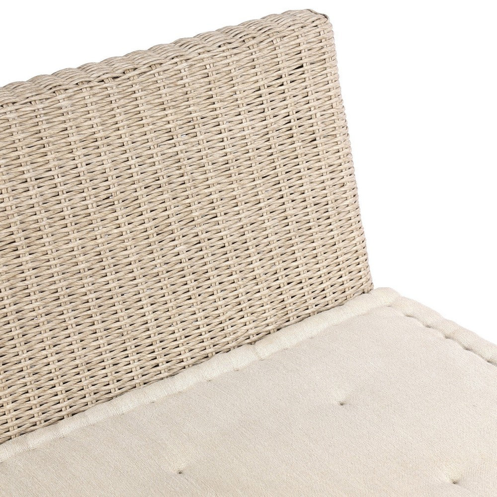 Four Hands - Amber Lewis x Four Hands - Senna Outdoor Dining Bench 49" - Vintage White - 250601-002_CLOSEOUT view 9