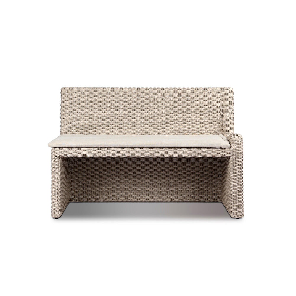Four Hands - Amber Lewis x Four Hands - Senna Outdoor Raf Dining Bench 49" - Vintage White - 250604-002_CLOSEOUT view 2