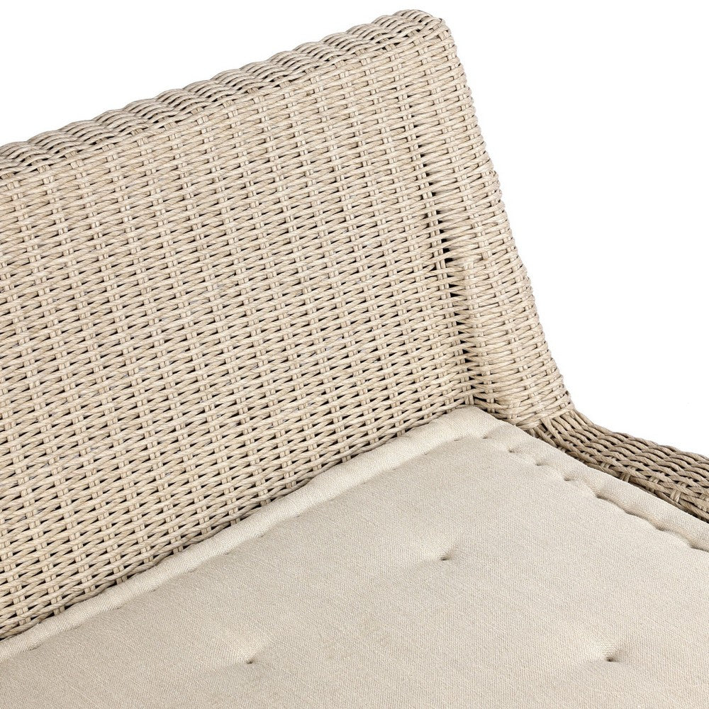 Four Hands - Amber Lewis x Four Hands - Senna Outdoor Raf Dining Bench 49" - Vintage White - 250604-002_CLOSEOUT view 6
