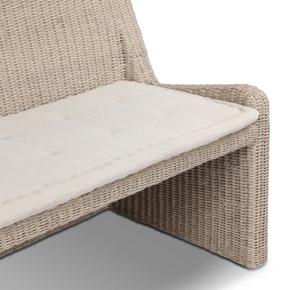 Four Hands - Amber Lewis x Four Hands - Senna Outdoor Raf Dining Bench 72" - Vintage White - 250606-002_CLOSEOUT view 5