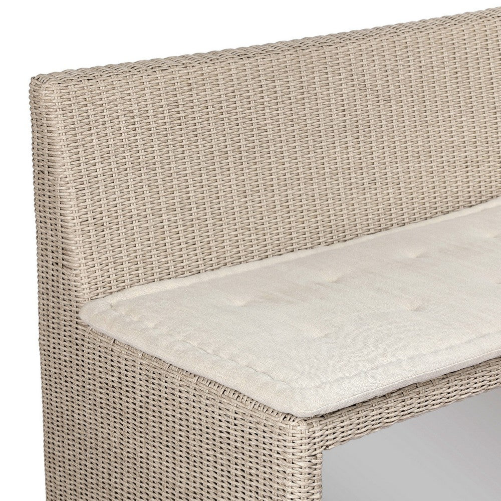 Four Hands - Amber Lewis x Four Hands - Senna Outdoor Raf Dining Bench 72" - Vintage White - 250606-002_CLOSEOUT view 7