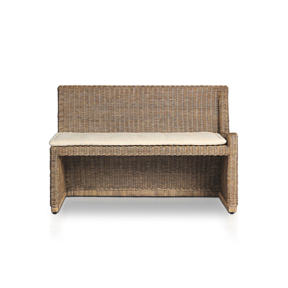 Four Hands - Amber Lewis x Four Hands - Senna Raf Woven Dining Bench 49" - Broadway Dune - 246684-003_CLOSEOUT view 2