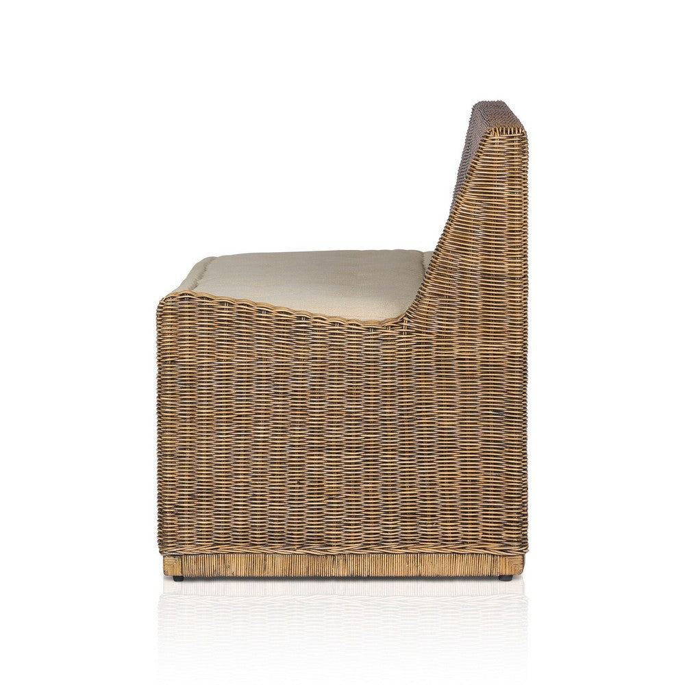 Four Hands - Amber Lewis x Four Hands - Senna Raf Woven Dining Bench 49" - Broadway Dune - 246684-003_CLOSEOUT view 3