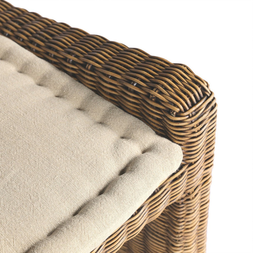 Four Hands - Amber Lewis x Four Hands - Senna Raf Woven Dining Bench 49" - Broadway Dune - 246684-003_CLOSEOUT view 7