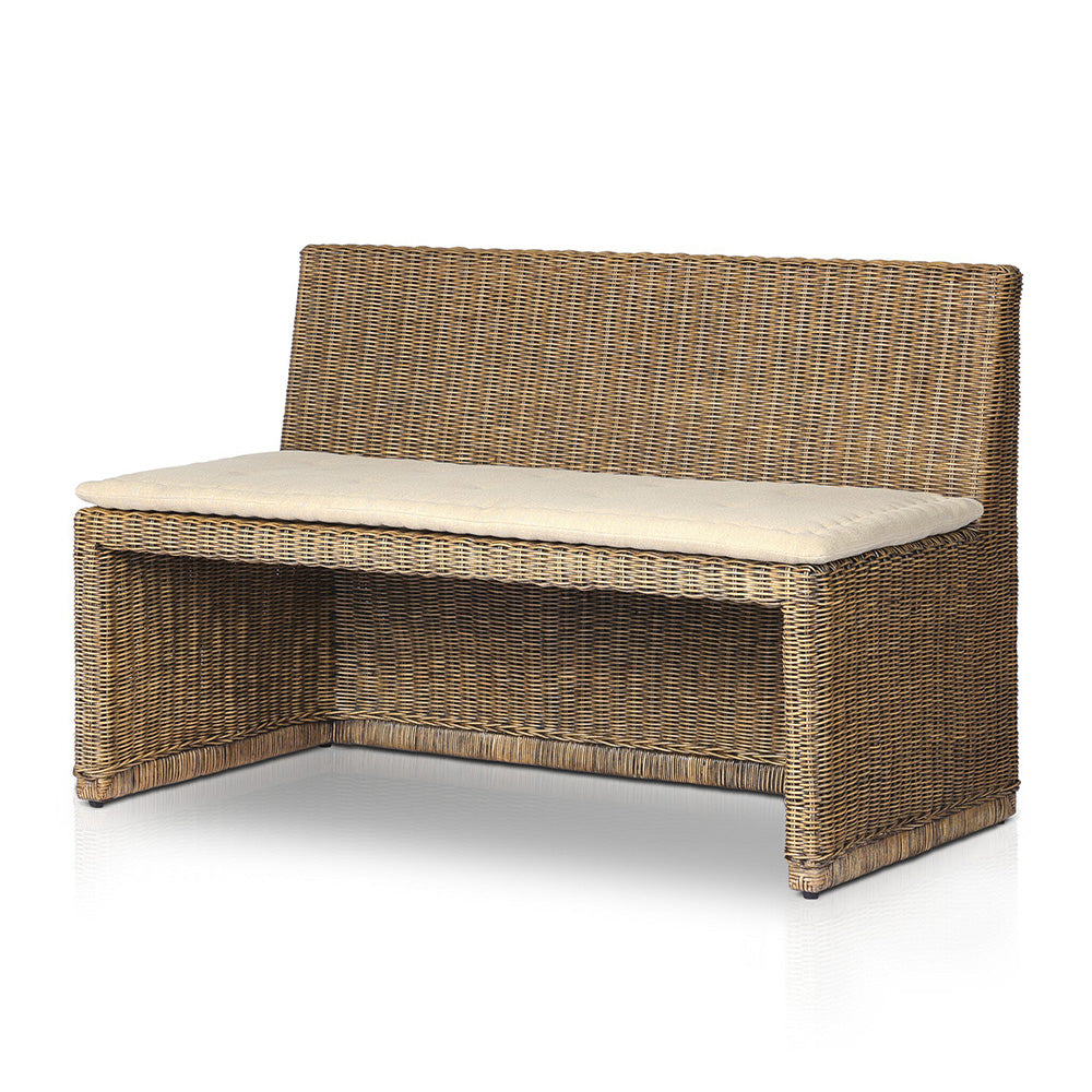Four Hands - Amber Lewis x Four Hands - Senna Woven Dining Bench 49" - Broadway Dune - 246686-003_CLOSEOUT view 1