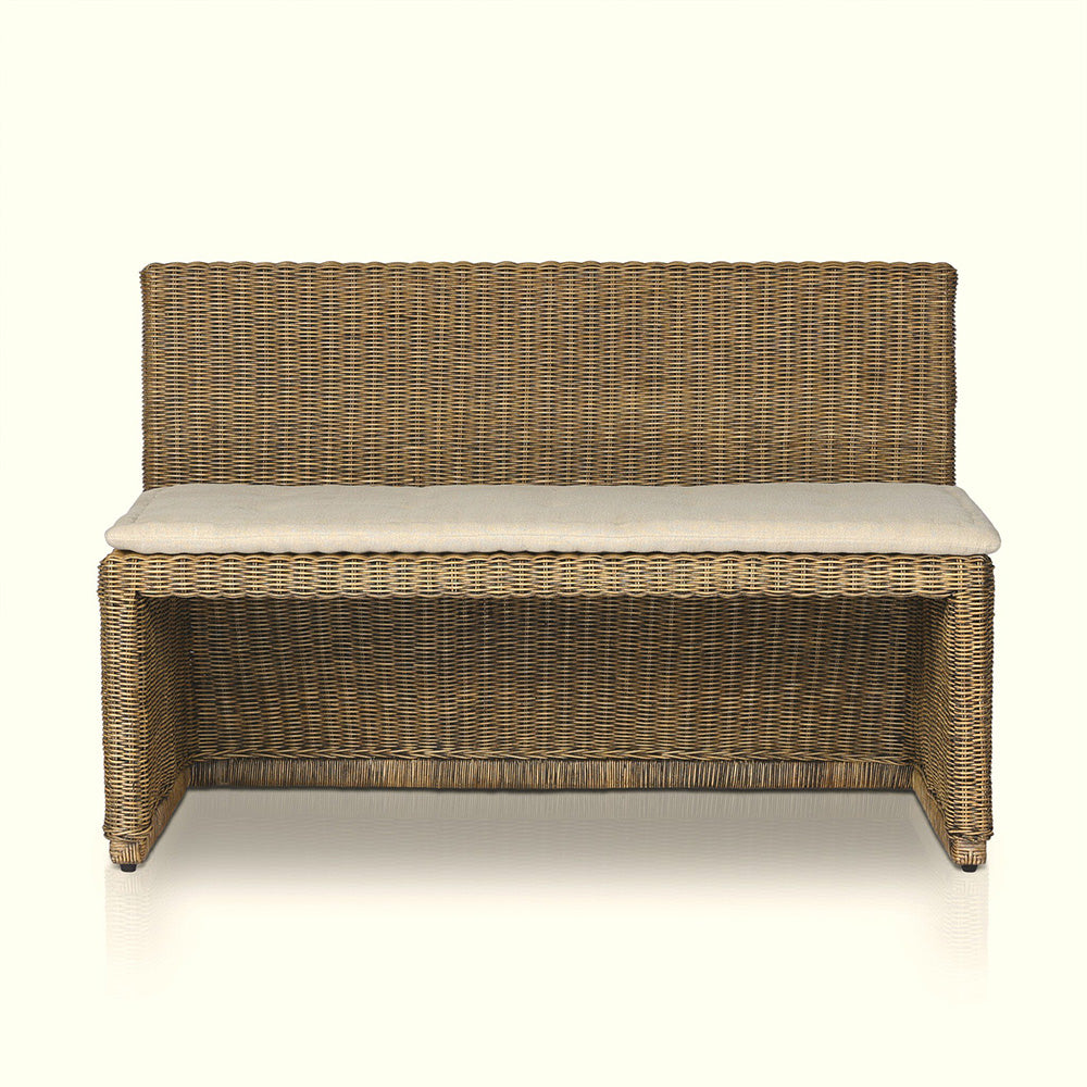 Four Hands - Amber Lewis x Four Hands - Senna Woven Dining Bench 49" - Broadway Dune - 246686-003_CLOSEOUT view 2
