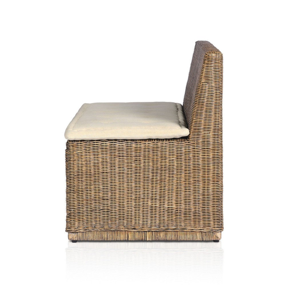 Four Hands - Amber Lewis x Four Hands - Senna Woven Dining Bench 49" - Broadway Dune - 246686-003_CLOSEOUT view 3