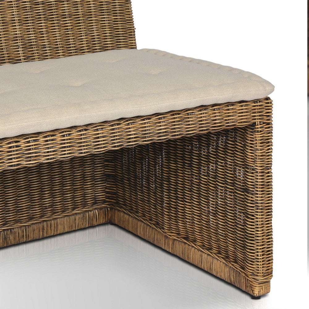 Four Hands - Amber Lewis x Four Hands - Senna Woven Dining Bench 49" - Broadway Dune - 246686-003_CLOSEOUT view 6
