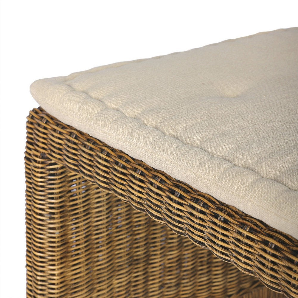 Four Hands - Amber Lewis x Four Hands - Senna Woven Dining Bench 49" - Broadway Dune - 246686-003_CLOSEOUT view 7