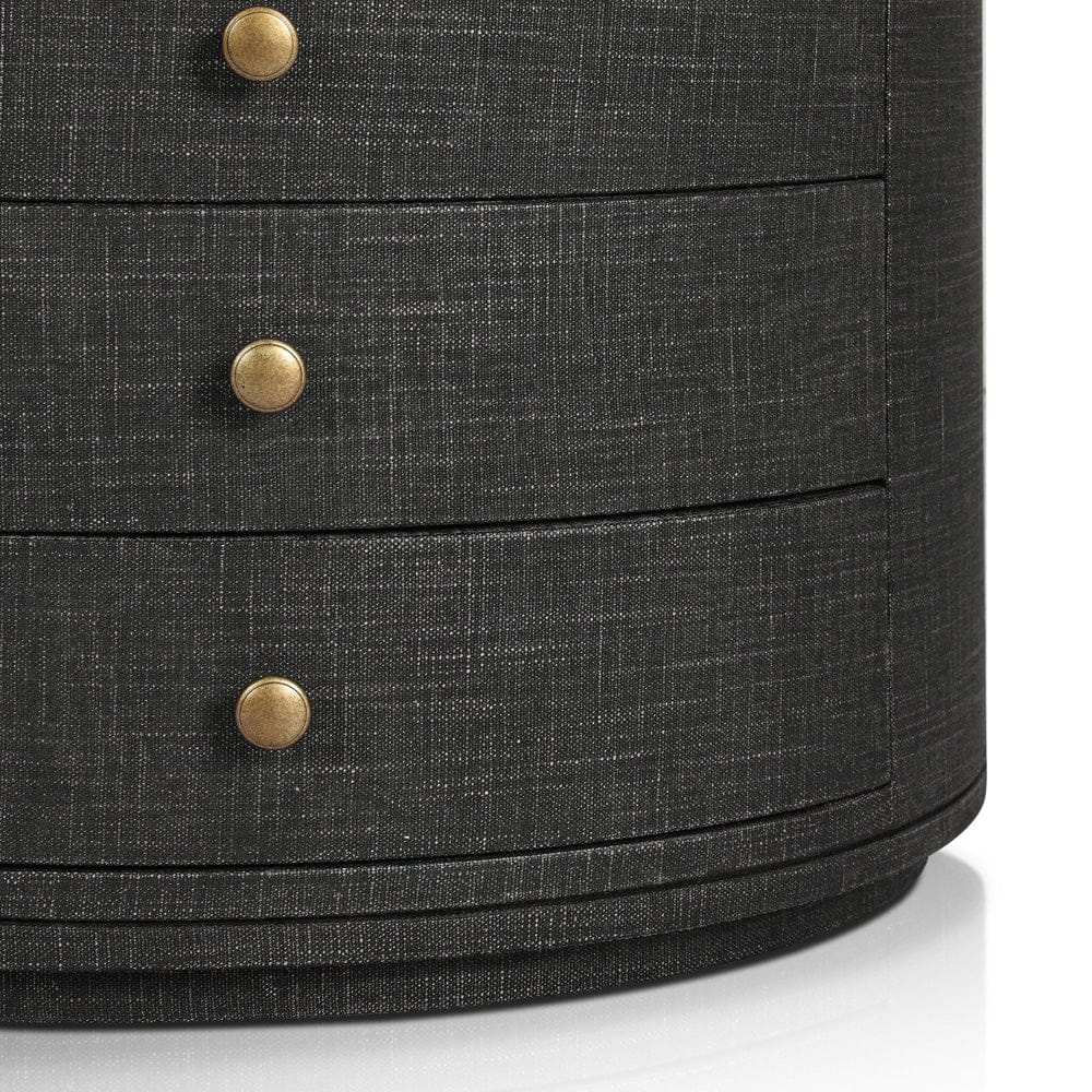Four Hands - Amelia Oval Nightstand - Black Linen - 245941-002 view 10