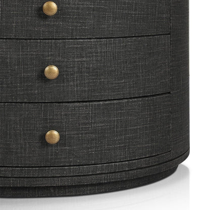 Four Hands - Amelia Oval Nightstand - Black Linen - 245941-002 view 10