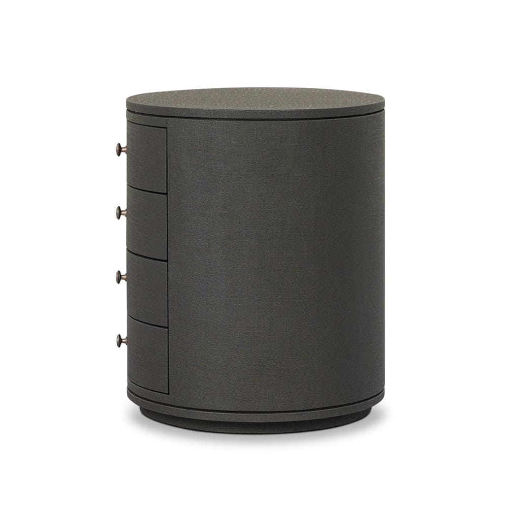 Four Hands - Amelia Oval Nightstand - Dark Green Lacquered Linen - 245941-003 view 3