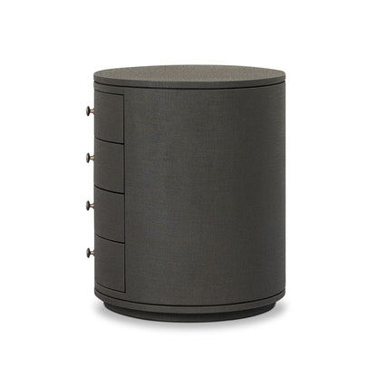 Four Hands - Amelia Oval Nightstand - Dark Green Lacquered Linen - 245941-003 view 3