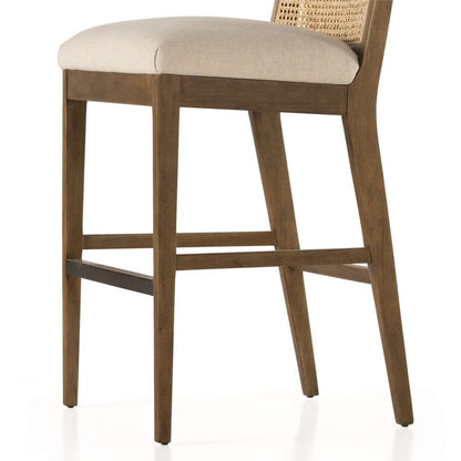 Four Hands - Antonia Cane Armless Bar Stool - Savile Flax - 229202-003 veiw 7