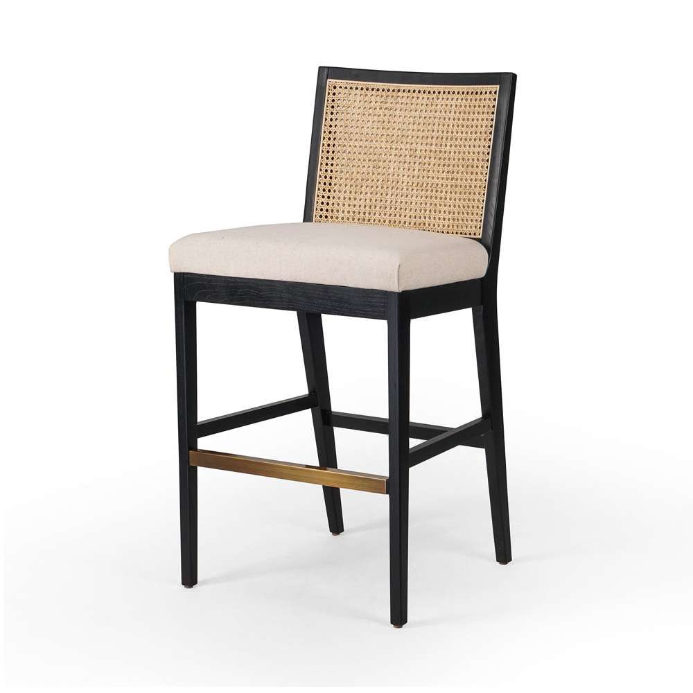 Four Hands - Antonia Cane Armless Bar Stool - Savile Flax - 229202-009 veiw 1