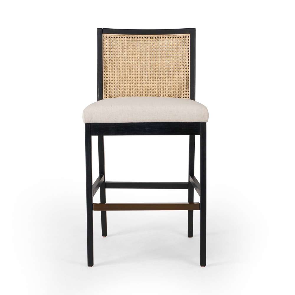 Four Hands - Antonia Cane Armless Bar Stool - Savile Flax - 229202-009 veiw 2