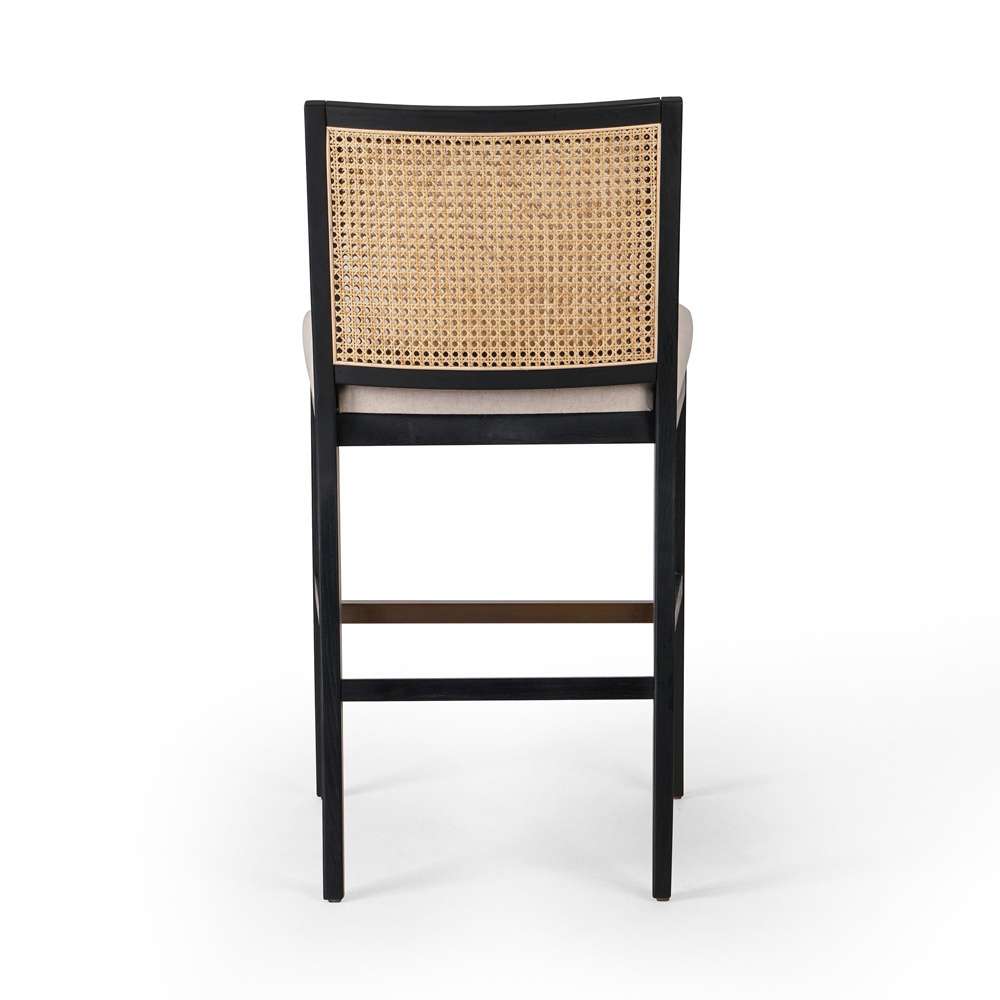 Four Hands - Antonia Cane Armless Bar Stool - Savile Flax - 229202-009 veiw 3