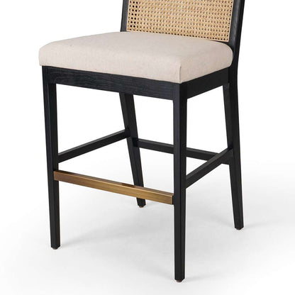 Four Hands - Antonia Cane Armless Bar Stool - Savile Flax - 229202-009 veiw 7