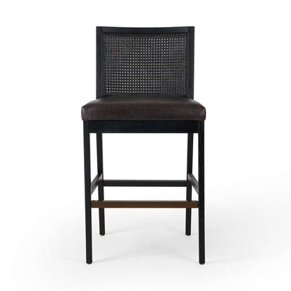Four Hands - Antonia Cane Armless Bar Stool - Sonoma Black - 229202-013 veiw 2
