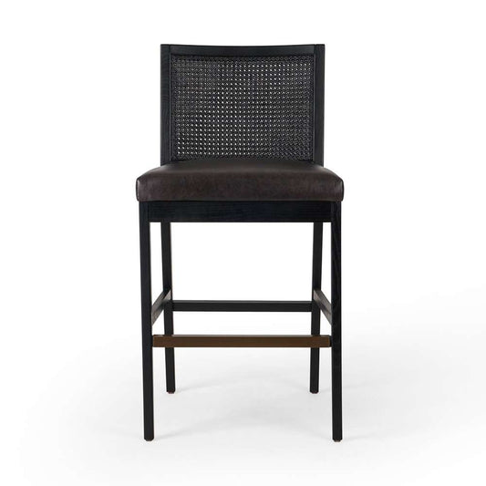Four Hands - Antonia Cane Armless Bar Stool - Sonoma Black - 229202-013 veiw 2