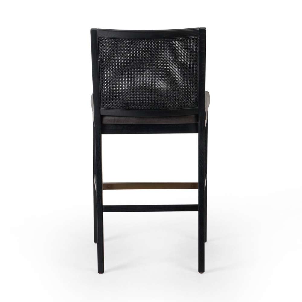 Four Hands - Antonia Cane Armless Bar Stool - Sonoma Black - 229202-013 veiw 3
