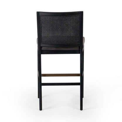 Four Hands - Antonia Cane Armless Bar Stool - Sonoma Black - 229202-013 veiw 3