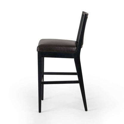 Four Hands - Antonia Cane Armless Bar Stool - Sonoma Black - 229202-013 veiw 4