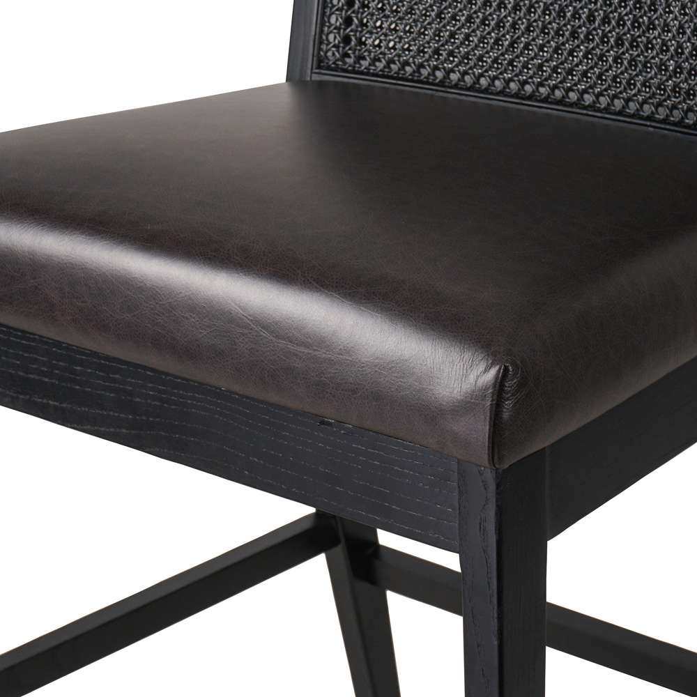 Four Hands - Antonia Cane Armless Bar Stool - Sonoma Black - 229202-013 veiw 6