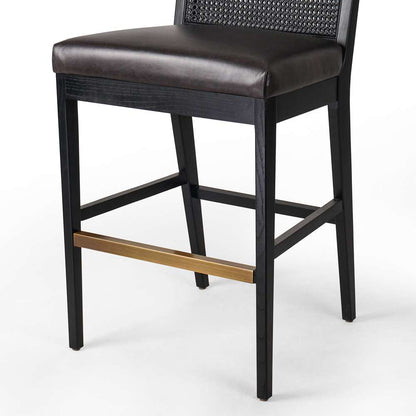Four Hands - Antonia Cane Armless Bar Stool - Sonoma Black - 229202-013 veiw 7