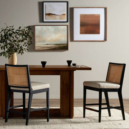 Four Hands - Antonia Cane Armless Counter Stool - Savile Flax - 229202-010 veiw 5