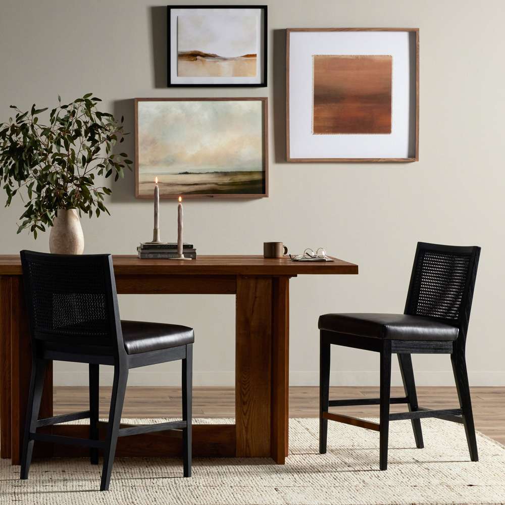 Four Hands - Antonia Cane Armless Counter Stool - Sonoma Black - 229202-014 veiw 4