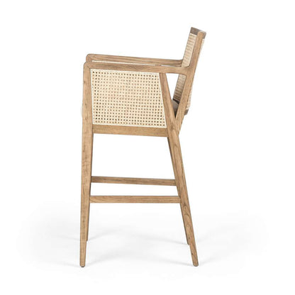 Four Hands - Antonia Cane Bar Stool - Savile Flax - 109035-007 veiw 4