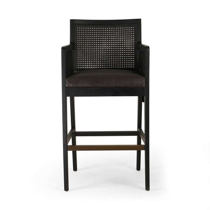 Four Hands - Antonia Cane Bar Stool - Sonoma Black - 109035-019 veiw 2
