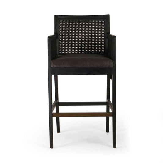 Four Hands - Antonia Cane Bar Stool - Sonoma Black - 109035-019 veiw 2