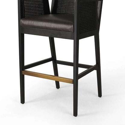Four Hands - Antonia Cane Bar Stool - Sonoma Black - 109035-019 veiw 6