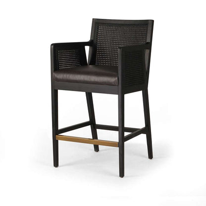 Four Hands - Antonia Cane Bar + Counter Stool - Sonoma Black - 109035-021 veiw 1