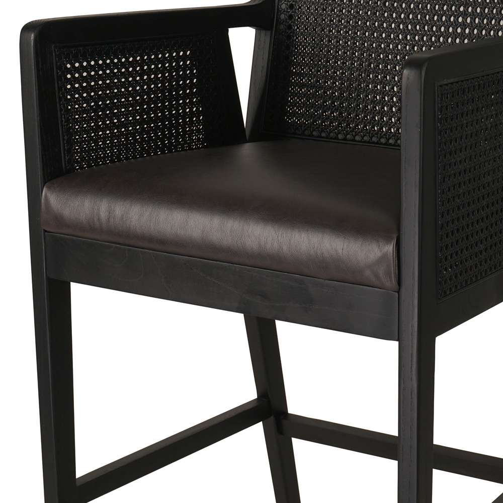 Four Hands - Antonia Cane Bar + Counter Stool - Sonoma Black - 109035-021 veiw 10