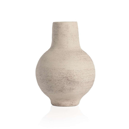 Four Hands - Arid Round Vase - Distressed Cream - 232030-001 veiw 1