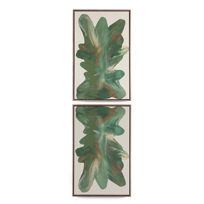 Four Hands - Art Studio - Rorschach Forrest Diptych by Orfeo Quagliata - Rustic Walnut Floater - 239203-002_CLOSEOUT view 4