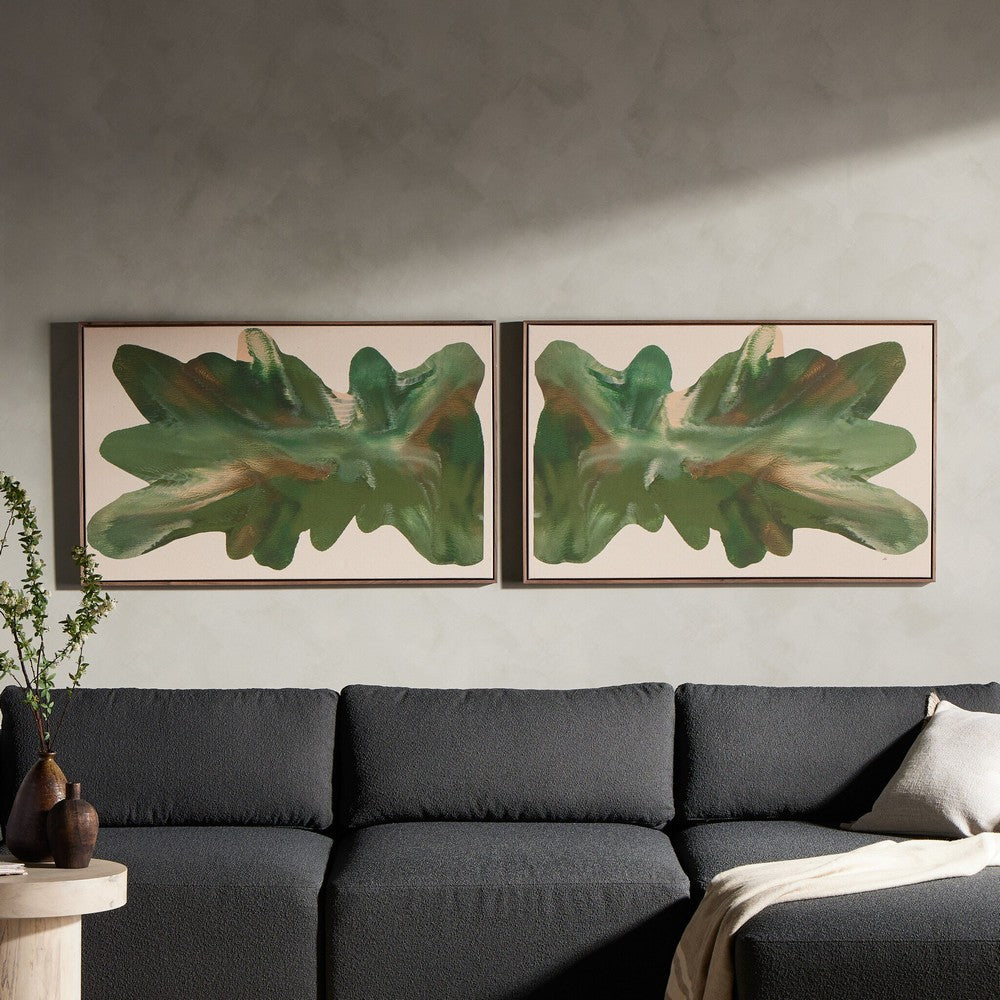 Four Hands - Art Studio - Rorschach Forrest Diptych by Orfeo Quagliata - Rustic Walnut Floater - 239203-002_CLOSEOUT view 9