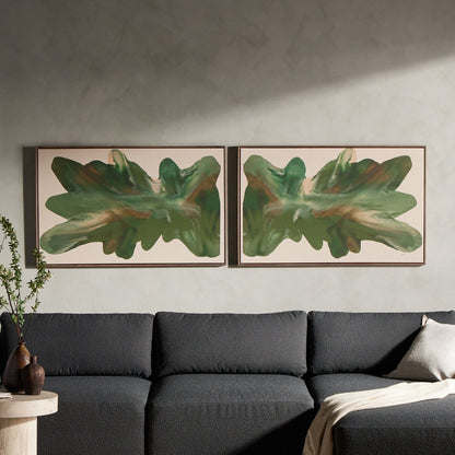 Four Hands - Art Studio - Rorschach Forrest Diptych by Orfeo Quagliata - Rustic Walnut Floater - 239203-002_CLOSEOUT view 9