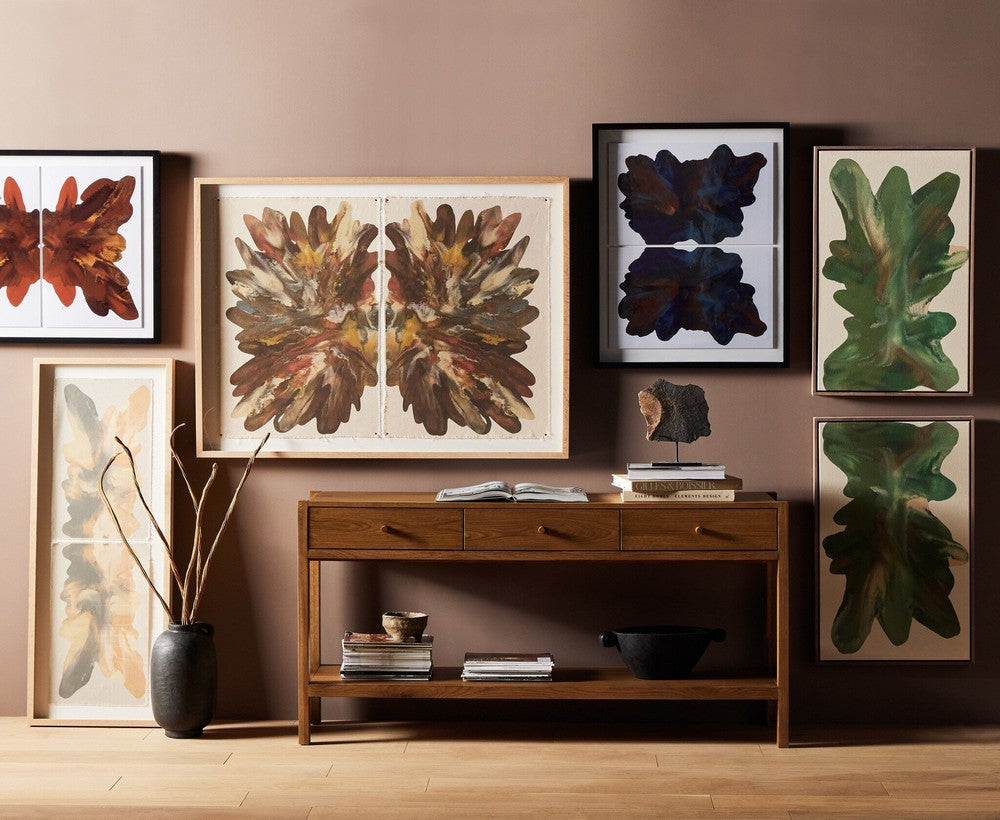 Four Hands - Art Studio - Rorschach Forrest Diptych by Orfeo Quagliata - Rustic Walnut Floater - 239203-002_CLOSEOUT view 10