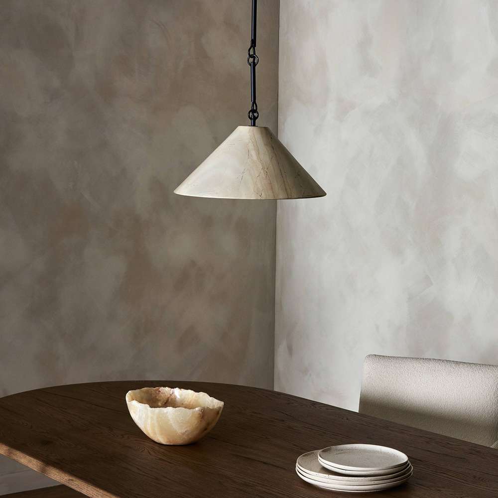 Four Hands - Asher - Concetta Pendant - Ecru Marble Solid - 237927-006 veiw 7