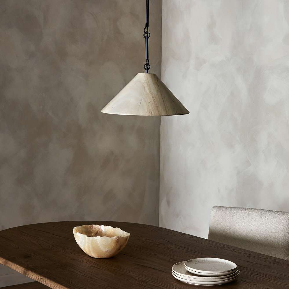 Four Hands - Asher - Concetta Pendant - Ecru Marble Solid - 237927-006 veiw 8