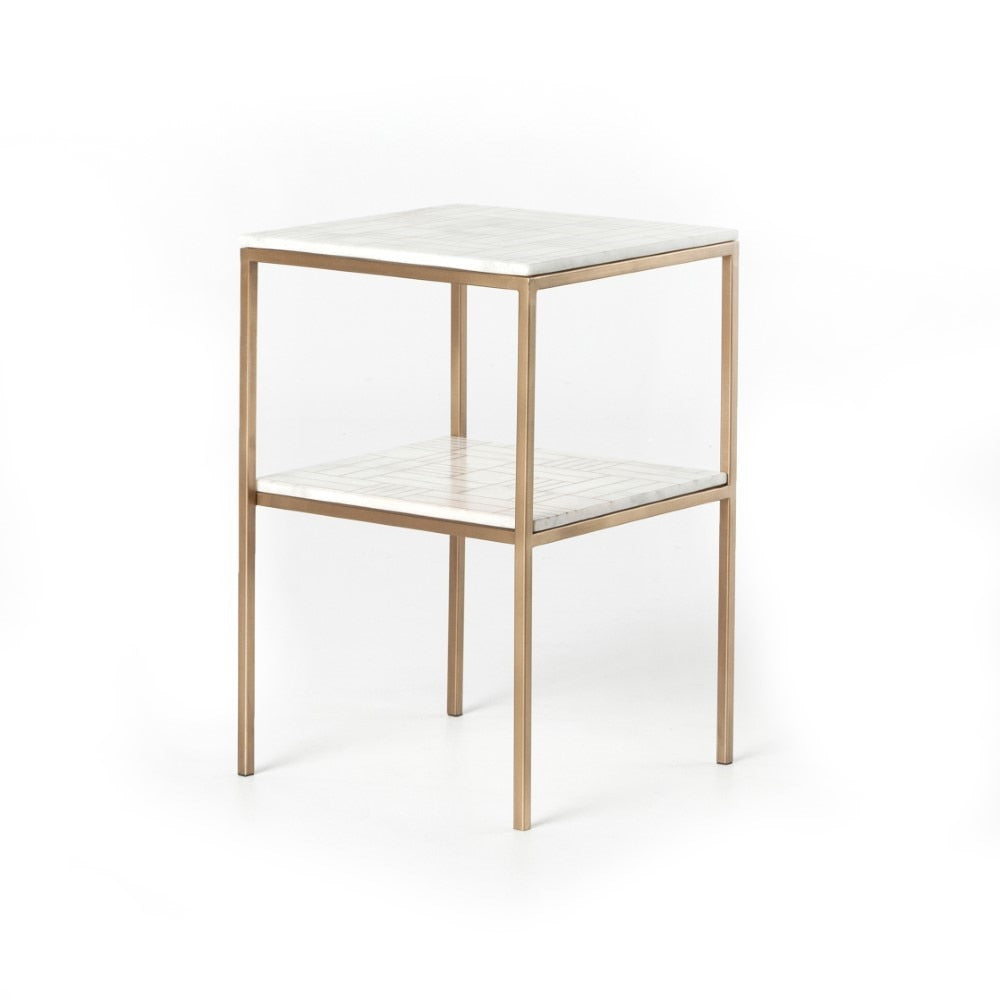 Four Hands - Piet Printed Marble Nightstand - Antique B - IASR-043 veiw 1