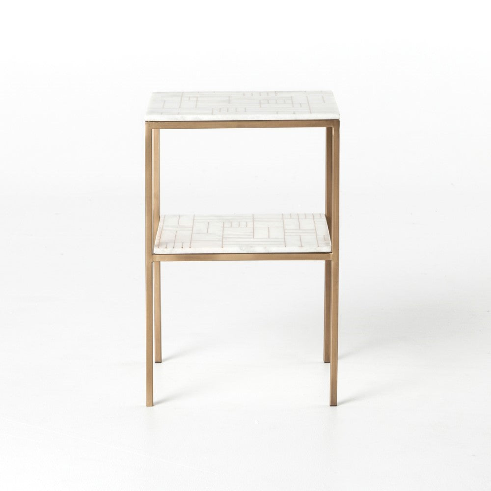 Four Hands - Piet Printed Marble Nightstand - Antique B - IASR-043 veiw 6