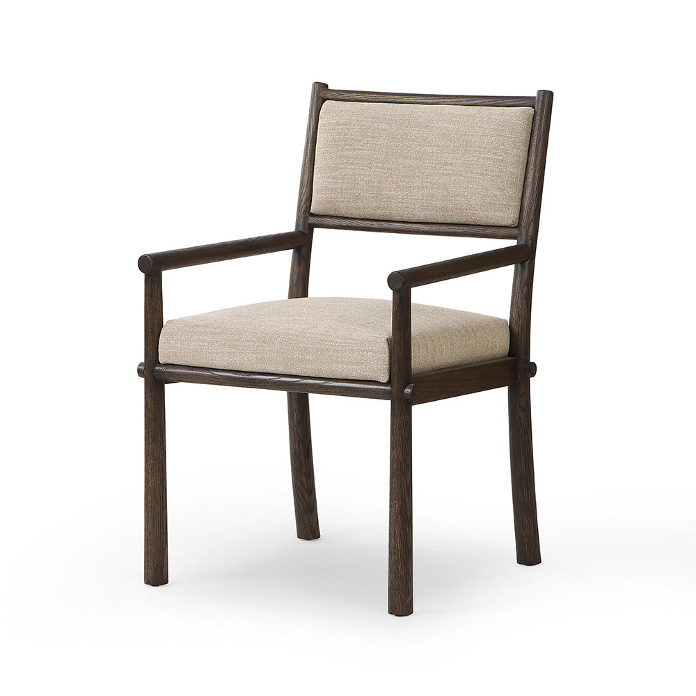Four Hands - Ashford - Akiro Dining Armchair - Laken Stone - 245341-002_CLOSEOUT view 1