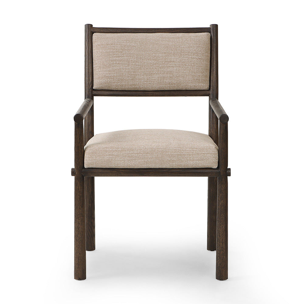 Four Hands - Ashford - Akiro Dining Armchair - Laken Stone - 245341-002_CLOSEOUT view 2