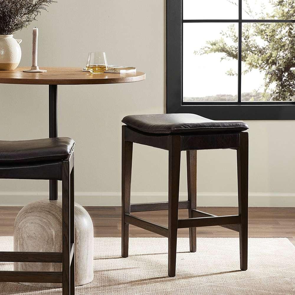 Four Hands - Ashford - Aya Stool - Sonoma Black - Counter - 238907-004 veiw 7